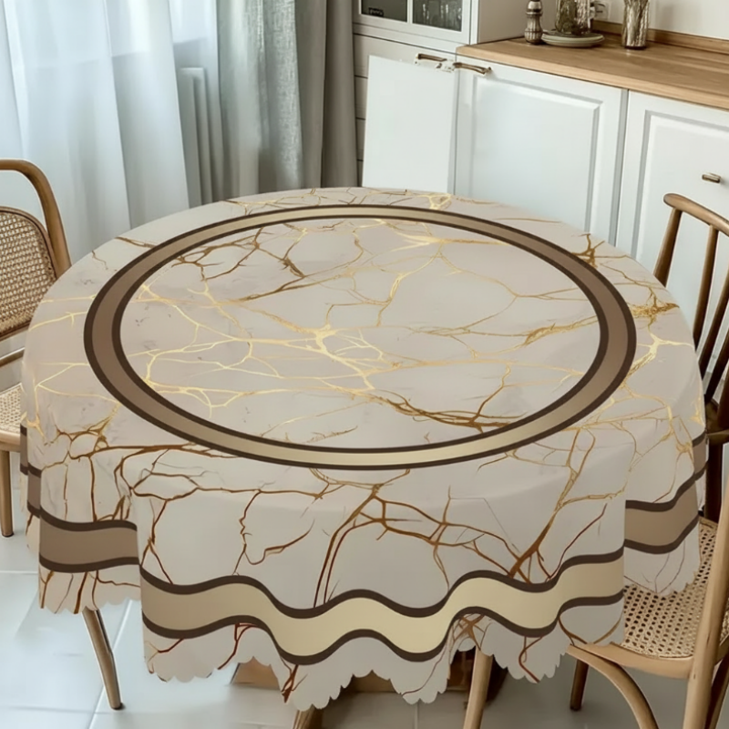 Wasserdichte Tischdecke mit Marmorprint