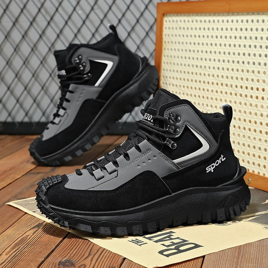 Men's Outdoor Hiking Boots - Waterproof, Non-Slip, Puncture-Proof And Smash-Proof; Correct Arch Support And Wide Toe - Suitable For Daily Wear And Outdoor Adventures