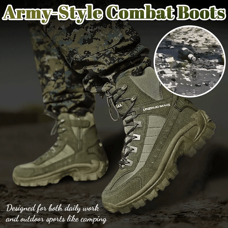 Herren Kampfstiefel Orthopädische Unterstützung Wanderstiefel Wasserdichte Durchtrittsichere Arbeitsstiefel